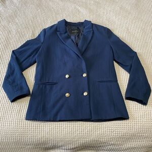 Banana Republic Dark Blue Double-Breasted Blazer